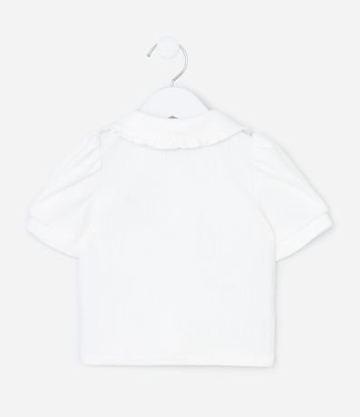 Remera Infantil con Manga Abullonada y Bordado Oso - Talle 1 a 6 Años 2