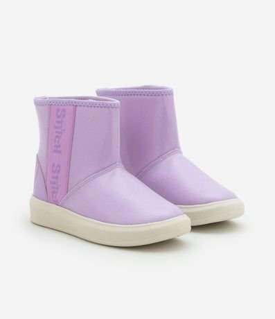 Bota Infantil con Forro Peluditos y Estampa Stitch y Angel - Talle 28 a 34 2
