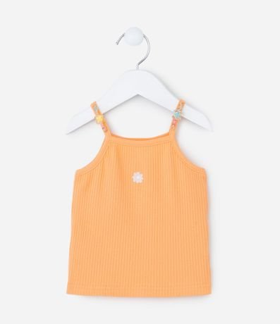 Musculosa Infantil con Abalorios en los Breteles - Talle 1 a 6 años