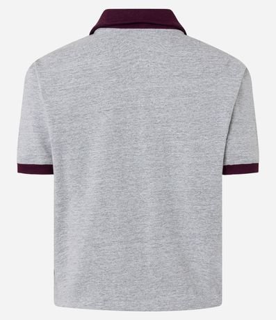 Remera Boxy Sportcore con Cuello Polo Contrastante 9