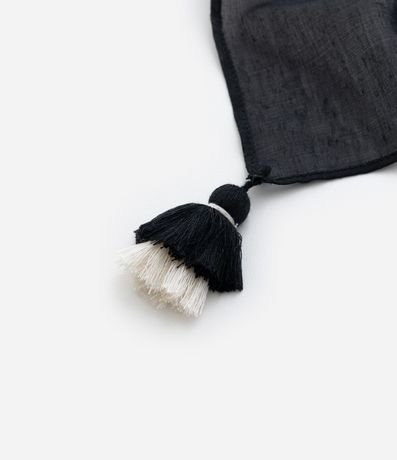 Canga Rectangular en Chiffon de Lunares con Borla 3