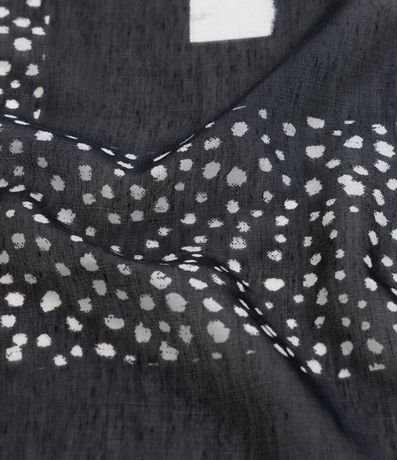 Canga Rectangular en Chiffon de Lunares con Borla 4