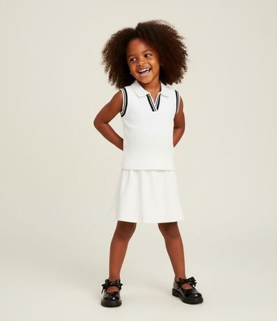 Conjunto Infantil Polo y Short Pollera Seamless - Talle 1 a 6 años