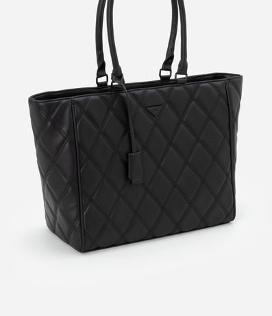 Cartera Shopper Grande con Textura Capitoneada y Borla 2