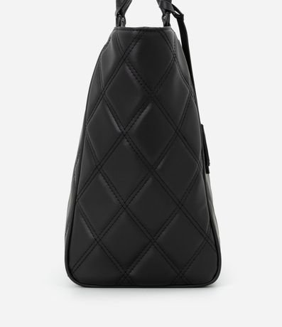 Cartera Shopper Grande con Textura Capitoneada y Borla 3