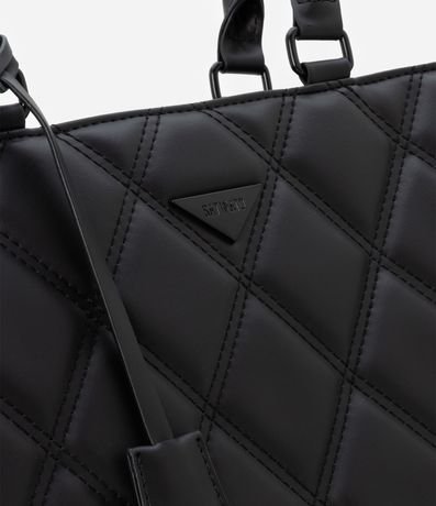 Cartera Shopper Grande con Textura Capitoneada y Borla 5