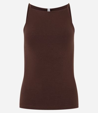 Blusa sin Manga con Escote Halter y Alça Elástico 5