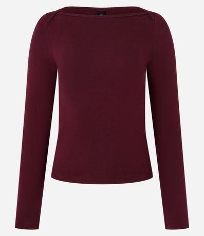 Blusa en Rib con Detalle Sobrepuesto en el Hombro 4