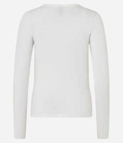 Blusa en Rib con Detalle Sobrepuesto en el Hombro 6