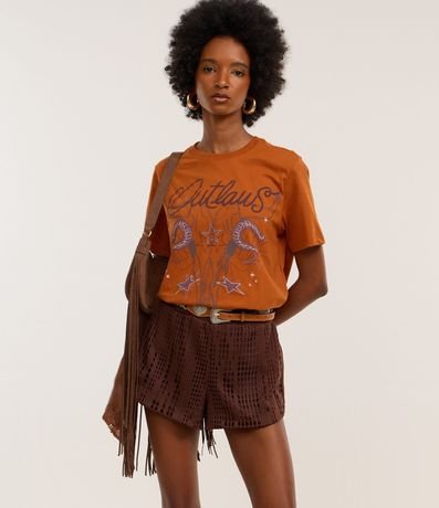 Short Regular con Textura Perforada y Cintura de Punto 2