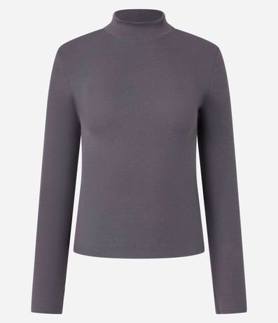 Blusa en Algodón Manga Larga y Cuello Alto 3