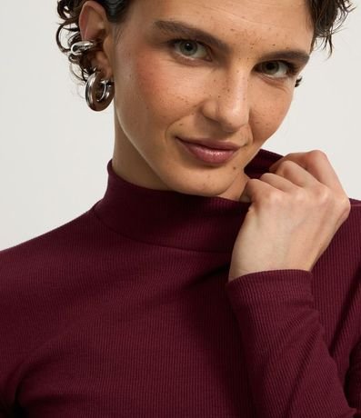 Blusa en Algodón Manga Larga y Cuello Alto 3