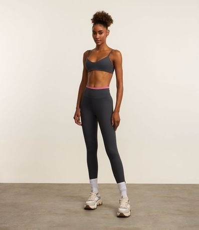 Pantalón Legging Deportiva con Cintura Contrastante