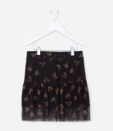 Short Pollera Infantil en Tule con Volados - Talle 5 a 14 años 2