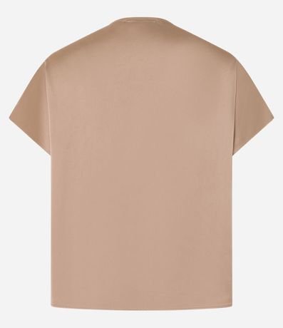 Blusa Suelta y Satinada con Pliegue Delantero 6