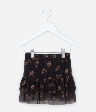 Short Pollera Infantil en Tule con Volados - Talle 1 a 6 años 2