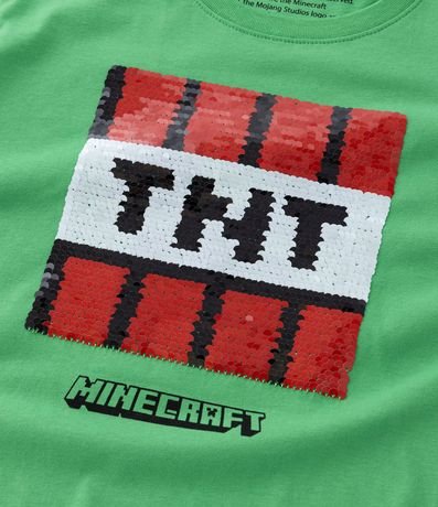 Remera Infantil con Estampa Minecraft en Lentejuelas - Talle 5 a 14 años 5