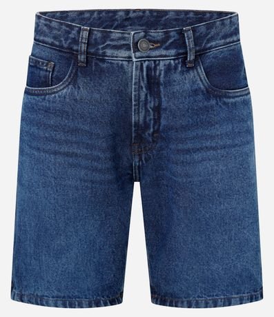 Bermuda en Jeans con Etiqueta Aplicada