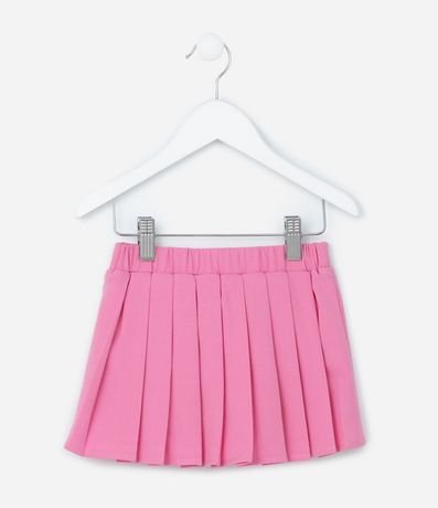 Pollera Infantil Plisada en Crepé con Lazos - Tam  1 a 6 años 2