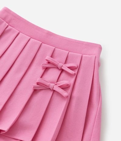 Pollera Infantil Plisada en Crepé con Lazos - Tam  1 a 6 años 5