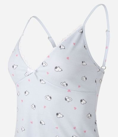 Pijama Short Doll en Rib con Estampa de Mini Snoopy 5