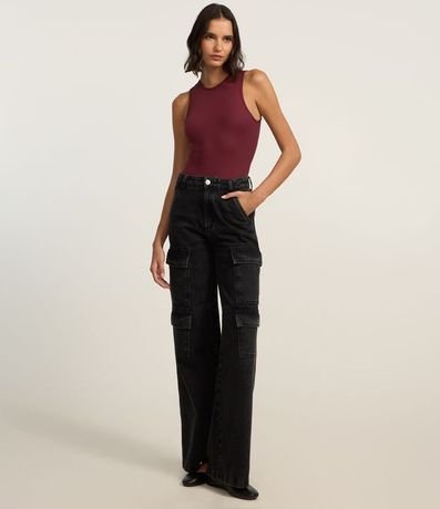 Body Básico en Rib con Cuello Halter 2