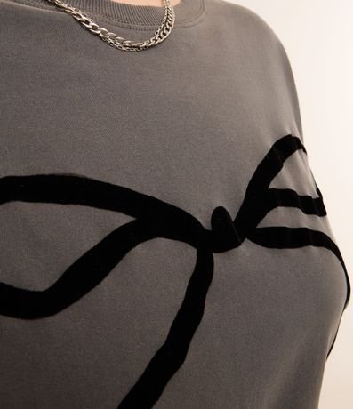 Remera T-shirt Desteñida con Lazo Curve & Plus Size 4