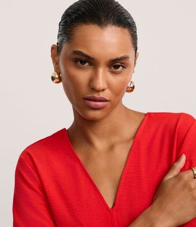 Blusa Suelta en Crepé con Escote V 5