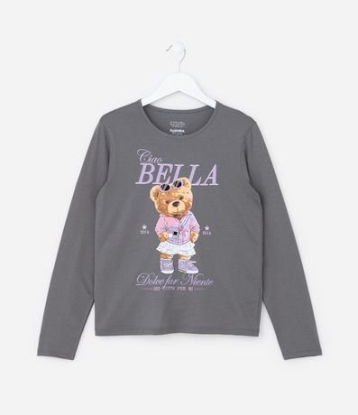 Remera Infantil con Estampa Osita - Talle 5 a 14 años