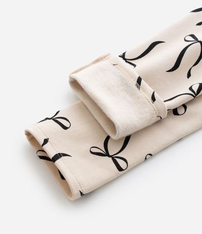 Pantalón Legging Infantil Calentito con Estampa Moñas - Talle 5 a 14 años 4