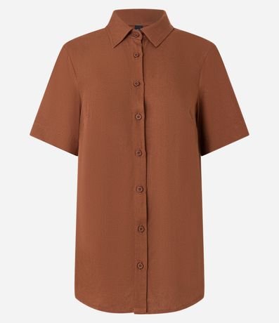 Camisa en Viscosa con Botones y Manga Corta 5