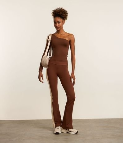 Blusa Hombro Único en Microfibra con Recorte Contrastante en la Manga 2