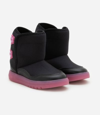 Bota Infantil con Patch de Estrellas y Suela LED Molekinha - Talle 20 al 25