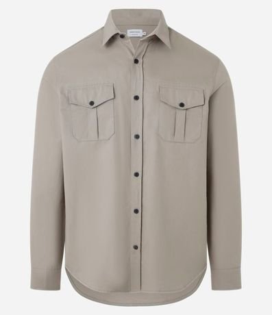 Camisa Comfort en Sarga Leve con 02 Bolsillos