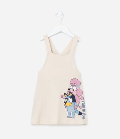 Vestido Infantil con Superposición y Estampa Bluey - Talle 1 a 6 años 2