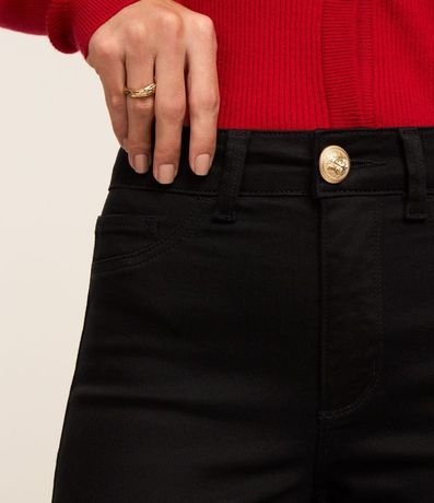 Pantalón Skinny en Sarga con Elastano y Cintura Alta 4