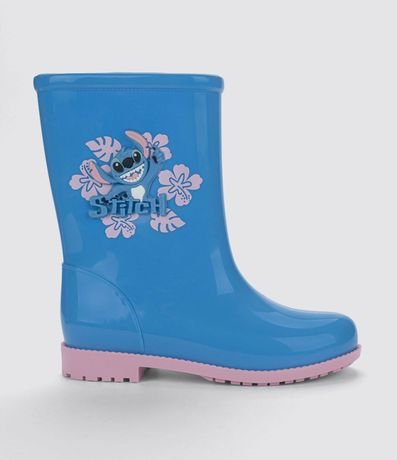 Bota Bota de Lluvia Infantil con Patch de Stitch - Talle 23 a 33 2