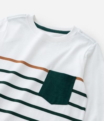 Remera Infantil con Bolsillo y Estampa de Rayas - Talle 1 a 6 años 4