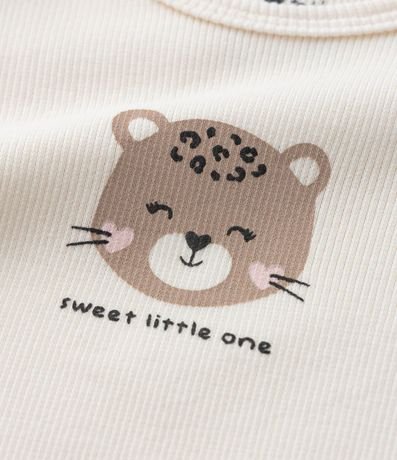 Kit 03 Bodies Infantiles con Estampa Leopardo - Talle RN a 18 meses 5