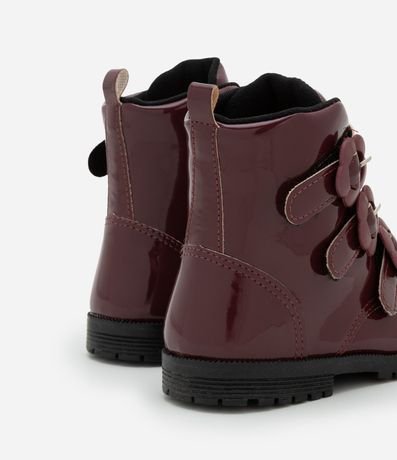 Bota Coturno Infantil con Hebillas Flores - Talle 20 a 27 2