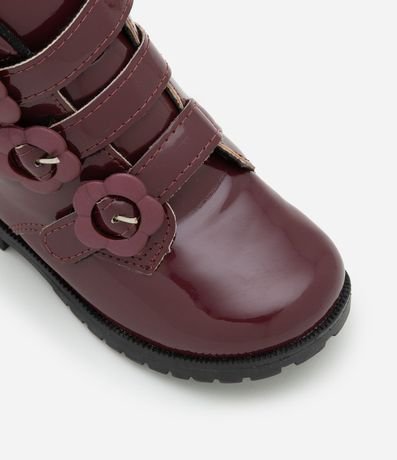 Bota Coturno Infantil con Hebillas Flores - Talle 20 a 27 6