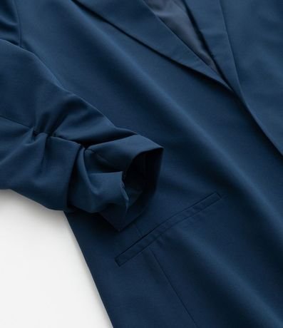 Blazer Alargado en Crepé con Manga Fruncida Curve & Plus Size 6