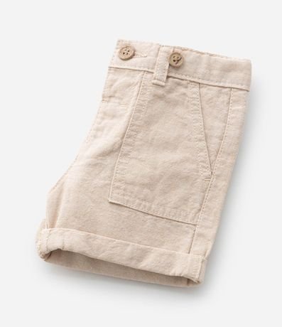 Bermuda Infantil en Lino con Suspensório - Talle 0 a 18 Meses 8