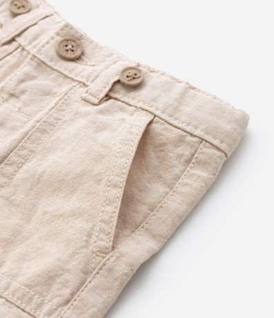 Bermuda Infantil en Lino con Suspensório - Talle 0 a 18 Meses 9