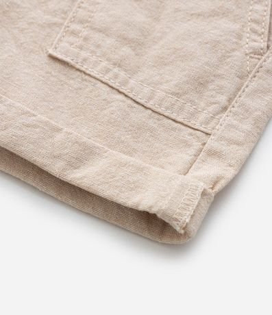 Bermuda Infantil en Lino con Suspensório - Talle 0 a 18 Meses 4