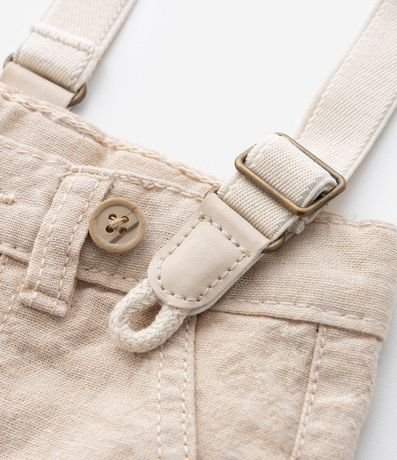 Bermuda Infantil en Lino con Suspensório - Talle 0 a 18 Meses 6