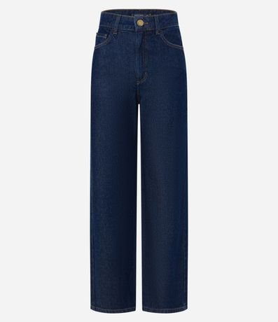 Pantalón Recto Jeans Comfort con Cintura Alta