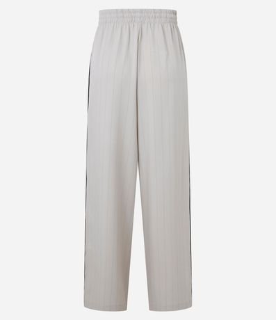 Pantalón Recto Sastrería con Riscas de Giz y Contraste Lateral 7