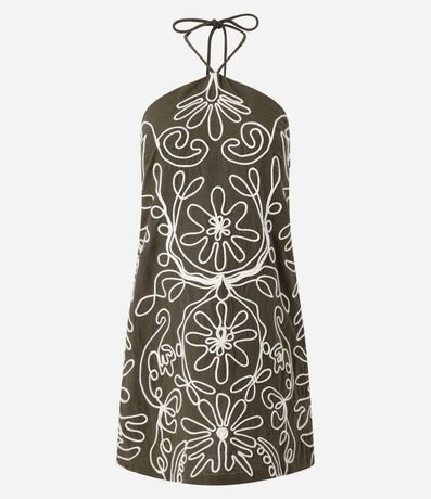 Vestido Corto Frente Única con Lazo 7