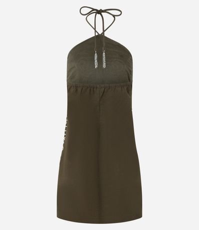 Vestido Corto Frente Única con Lazo 9